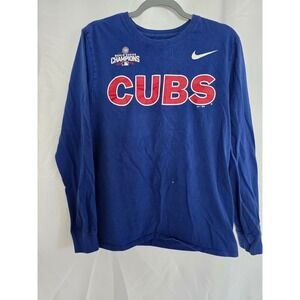 Nike Chicago Cubs 2016 World Series Champions Long Sleeve T Shirt Mens Medium